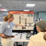 Thomas Morgan, BIT SURE 2022 Participant, presenting his poster at the NC State Undergraduate Research and Creativity Symposium.