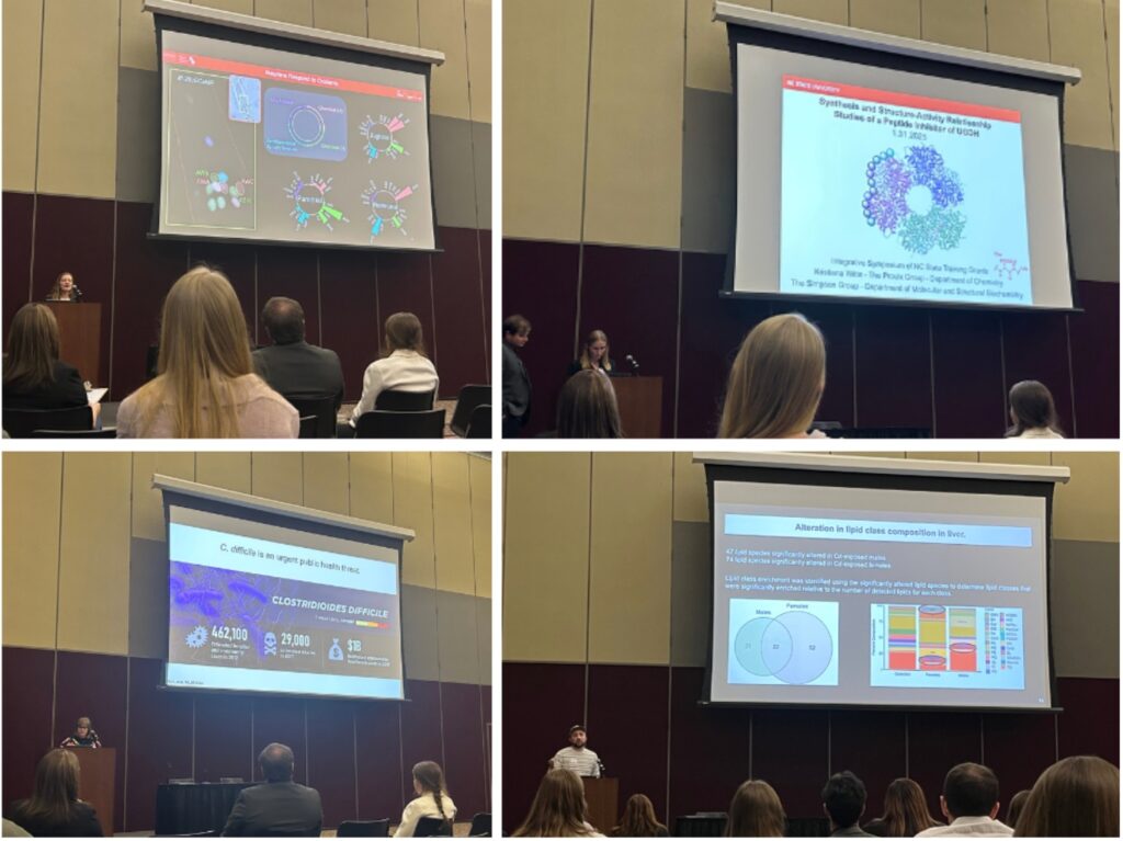 Trainees present their work as oral presentations.